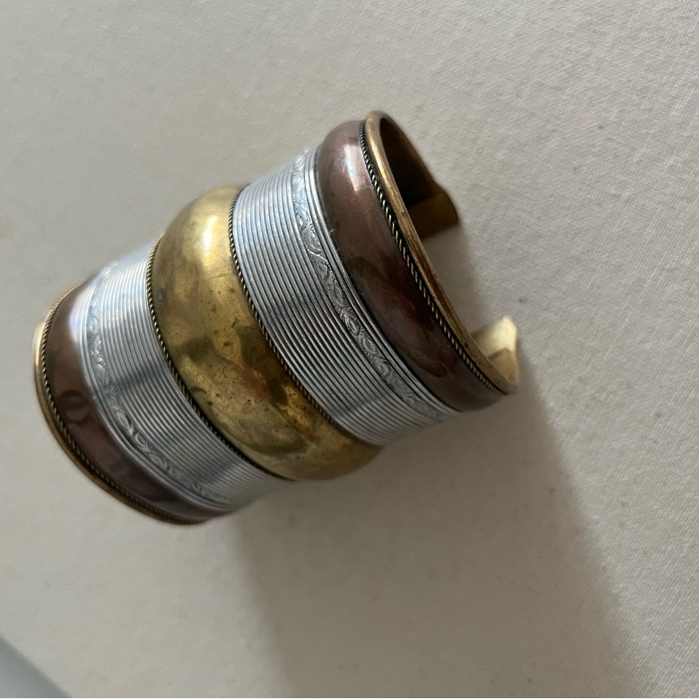 Vintage mixed metal cuff